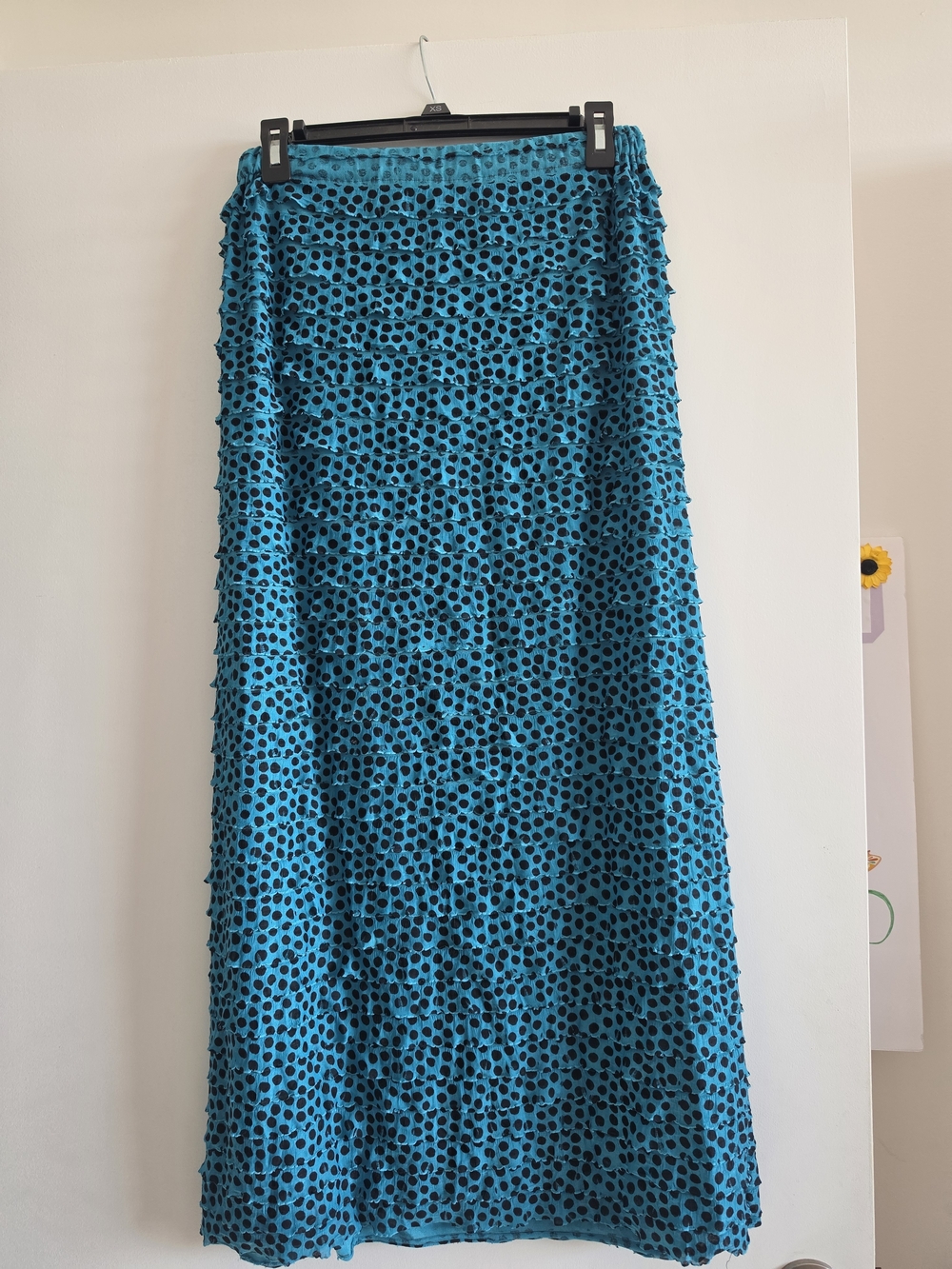 Teal Polka Dot Maxi Skirt